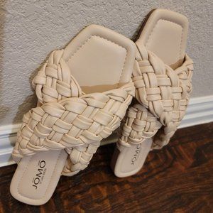 Nude Double Strap Sandals